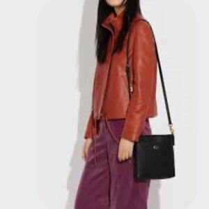 Coach Black Crossbody Bag with Gold Details